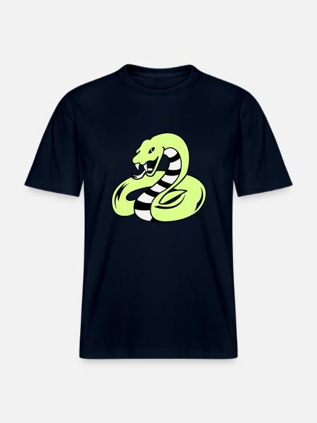 snake 02 - RELAXED FIT Unisex Organic T-Shirt - french navy