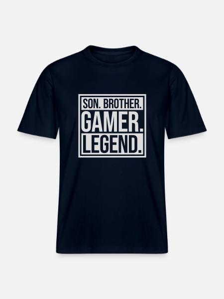 Son Brother Gamer Legend -  RELAXED FIT Unisex Organic T-Shirt - french navy