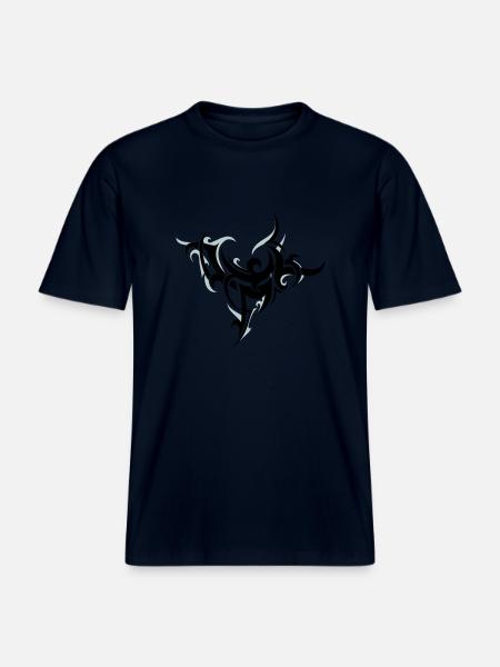 Tribal 2 -  RELAXED FIT Unisex Organic T-Shirt - Navy