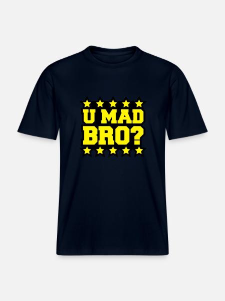 u_mad_bro_c2 -  RELAXED FIT Unisex Organic T-Shirt - french navy