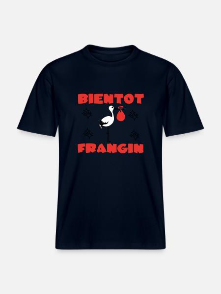 BIENTOT FRANGIN -  T-shirt unisexe RELAXED FIT en coton bio - marine