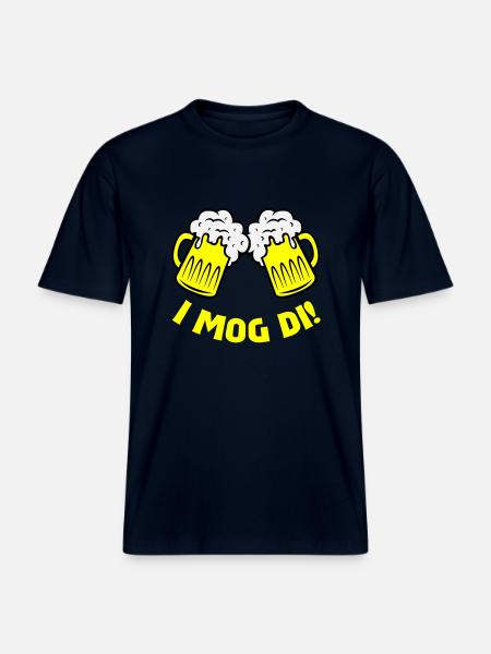 beer i mog di -  RELAXED FIT Unisex Organic T-Shirt - french navy