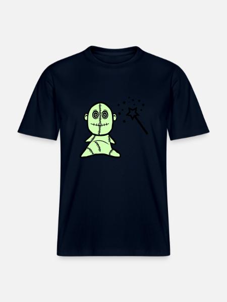 Voodoo Doll -  RELAXED FIT Unisex Organic T-Shirt - french navy