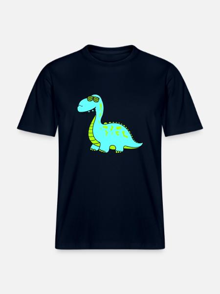 Dino Cool - RELAXED FIT Unisex Organic T-Shirt - french navy