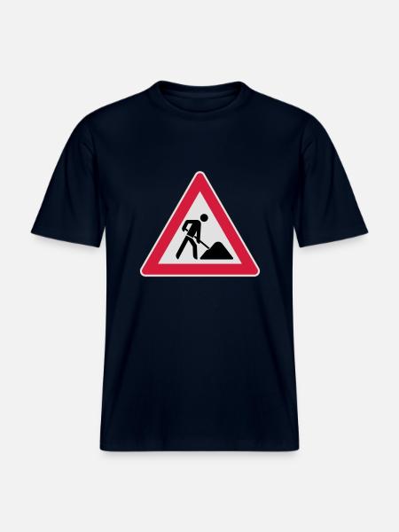 Baustelle - RELAXED FIT Unisex Organic T-Shirt - Navy