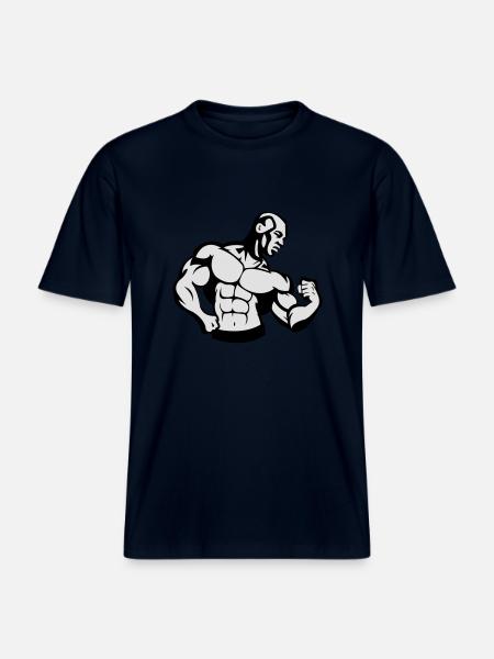 bodybuilding_02 - RELAXED FIT Unisex Organic T-Shirt - Navy