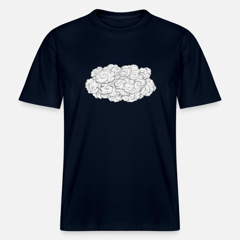 Cloud cloud | Brain cloud -  RELAXED FIT Unisex Organic T-Shirt - french navy