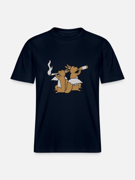 2 Party Squirrels - RELAXED FIT Unisex Organic T-Shirt - french navy