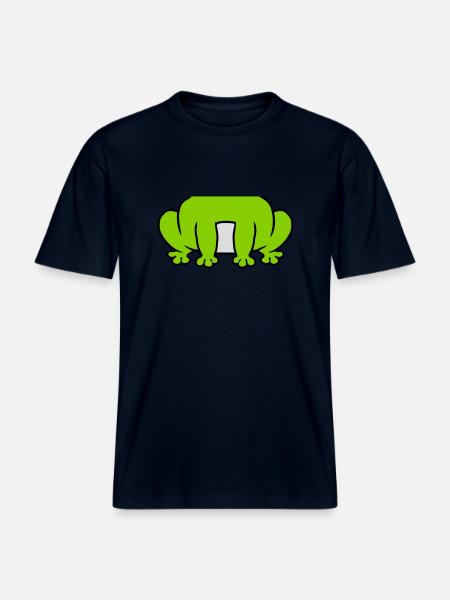 Costume small sitting frog -  RELAXED FIT Unisex Organic T-Shirt - french navy