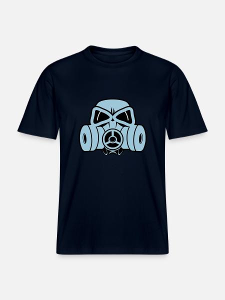Gasmaske - RELAXED FIT Unisex Organic T-Shirt - Navy