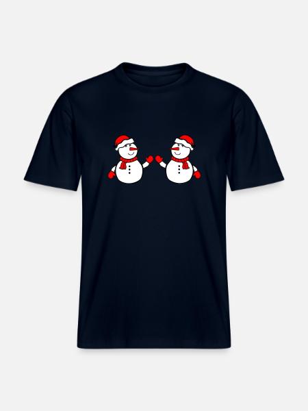 Snowman 2 - RELAXED FIT Unisex Organic T-Shirt - french navy
