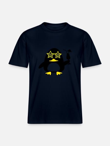 beach duck - RELAXED FIT Unisex Organic T-Shirt - Navy