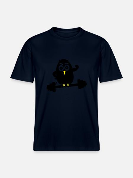 body_building_1 -  RELAXED FIT Unisex Organic T-Shirt - Navy