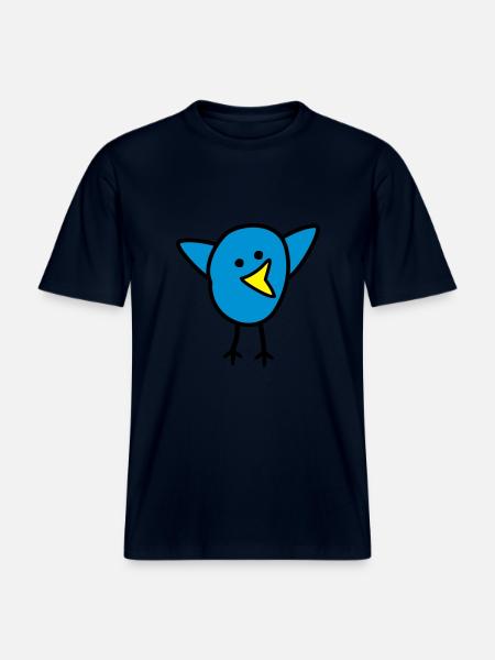 Vogel - RELAXED FIT Unisex Organic T-Shirt - Navy