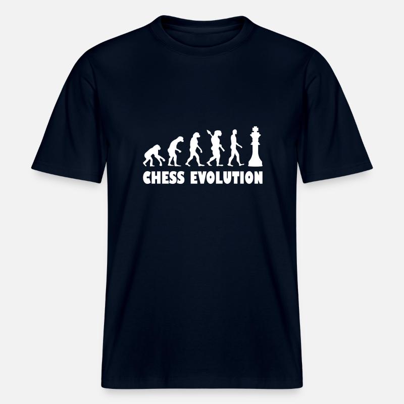 Chess Evolution - Blanc -  T-shirt unisexe RELAXED FIT en coton bio - marine