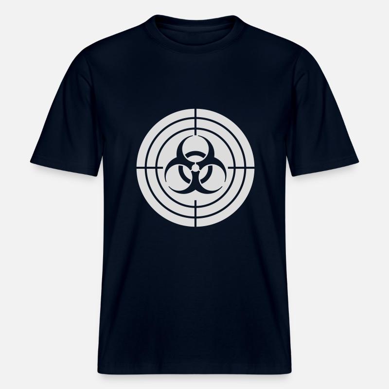 Zombie Hunter Biohazard Target Sight -  T-shirt unisexe RELAXED FIT en coton bio - marine