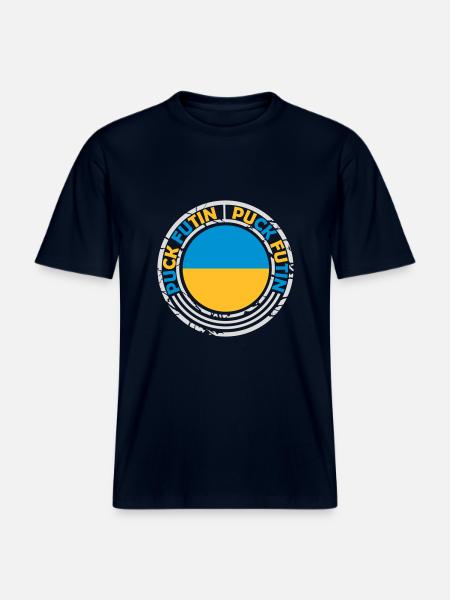 puck futin logo design - RELAXED FIT Unisex Organic T-Shirt - french navy