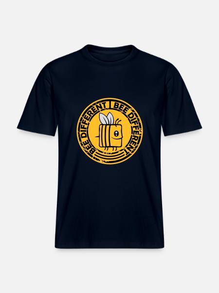 bee different saying quote - RELAXED FIT Unisex Organic T-Shirt - french navy