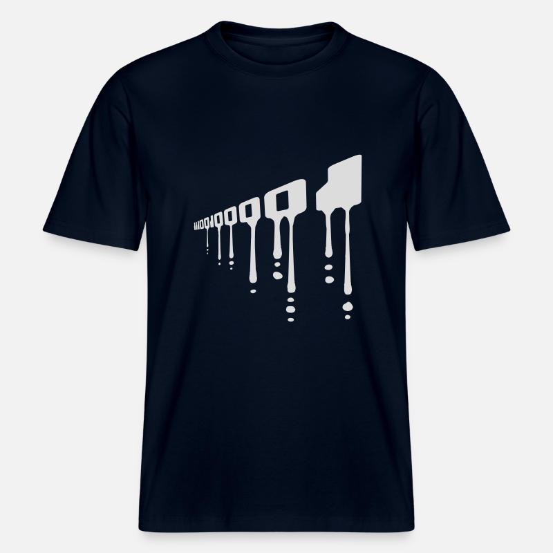 Binär Code Programm Sprache -  RELAXED FIT Unisex Organic T-Shirt - Navy