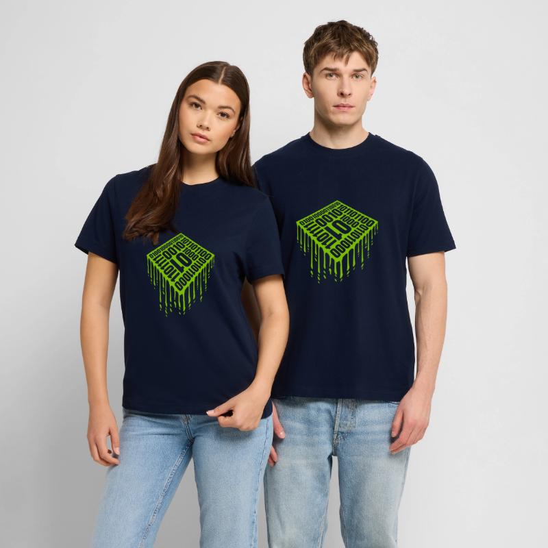 Binary Code Program Language  RELAXED FIT Unisex Organic T-Shirt