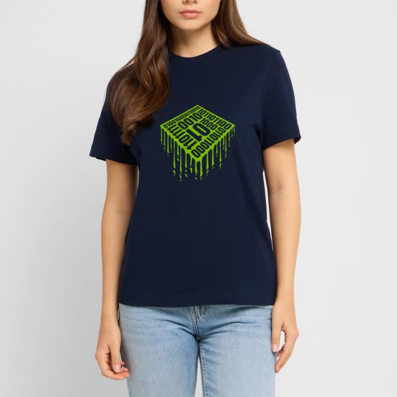 Binary Code Program Language  RELAXED FIT Unisex Organic T-Shirt