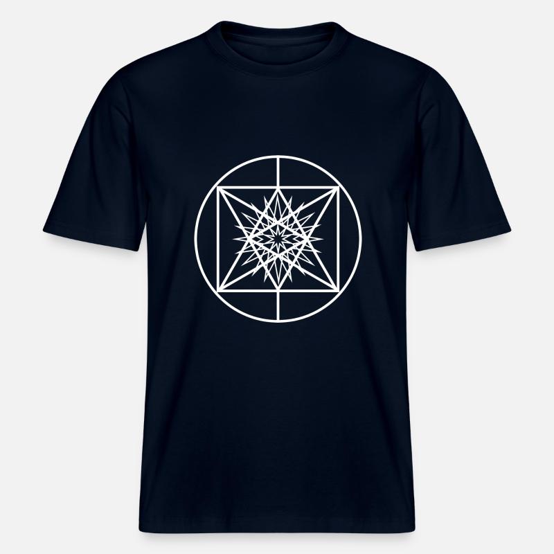 Elemente+Äther white -  RELAXED FIT Unisex Organic T-Shirt - Navy