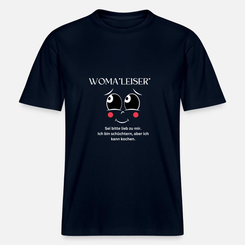 Woma*leiser* -  RELAXED FIT Unisex Organic T-Shirt - Navy