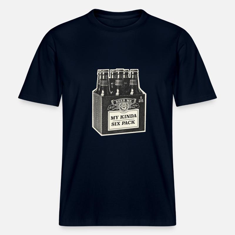 Mon Kinda Six Pack -  T-shirt unisexe RELAXED FIT en coton bio - marine