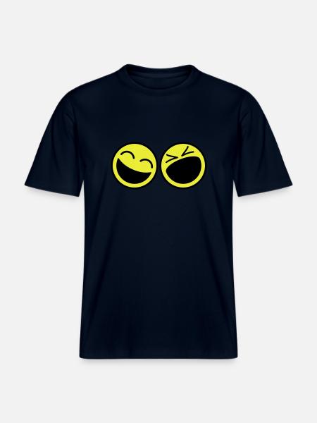 Smileys - RELAXED FIT Unisex Organic T-Shirt - french navy