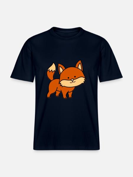 fuchs -  RELAXED FIT Unisex Organic T-Shirt - Navy