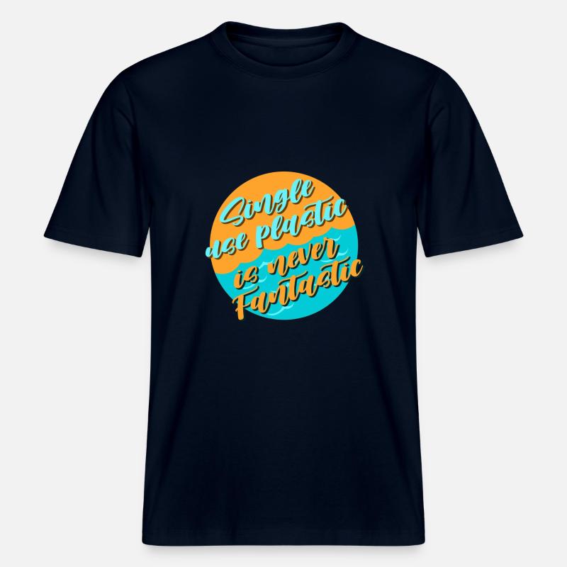 Avoid plastic -  RELAXED FIT Unisex Organic T-Shirt - french navy