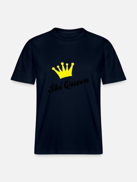 Ski - RELAXED FIT Unisex Organic T-Shirt - Navy