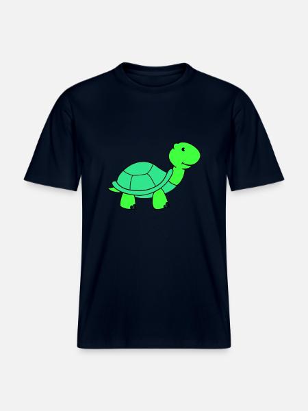 turtle - RELAXED FIT Unisex Organic T-Shirt - french navy