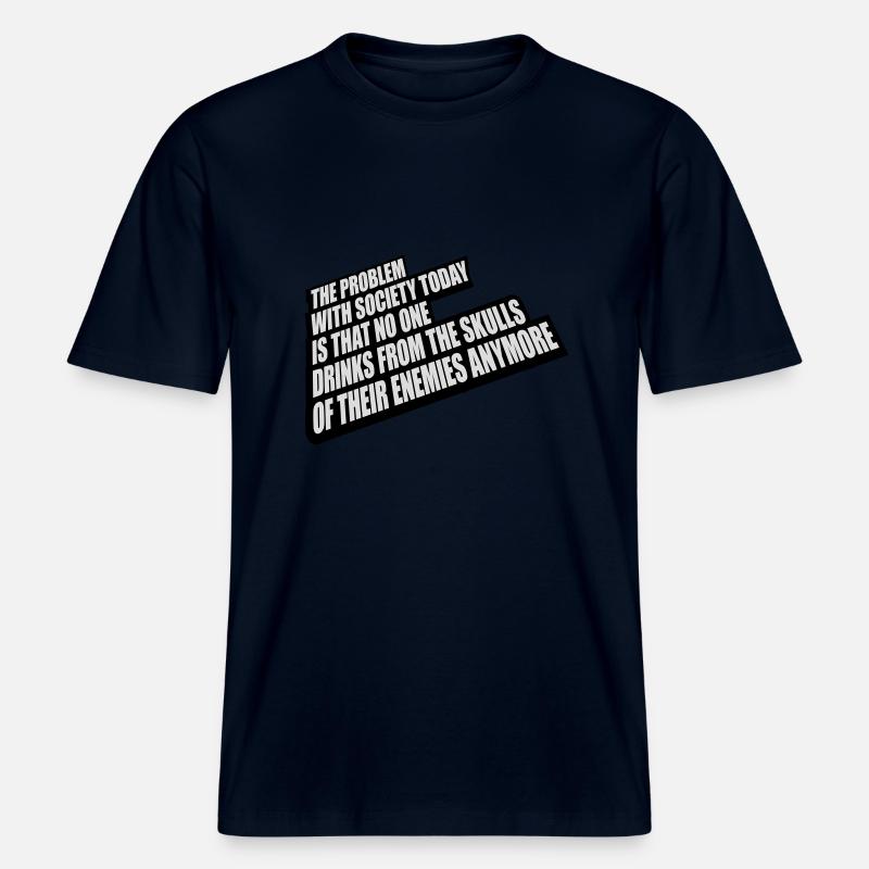 boissons de crânes ennemis -  T-shirt unisexe RELAXED FIT en coton bio - marine