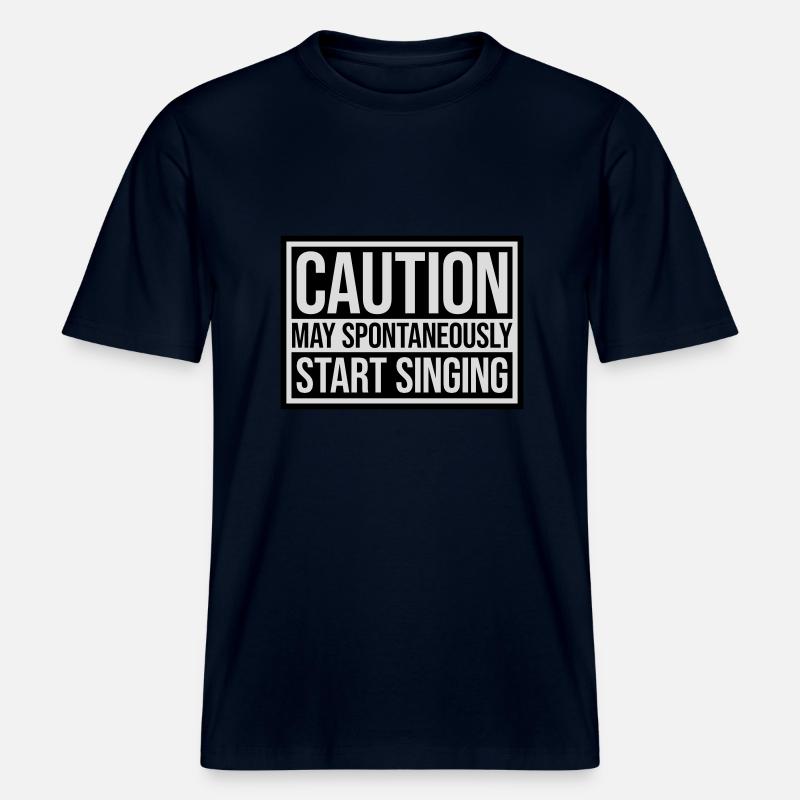 peut spontanément commencer à chanter -  T-shirt unisexe RELAXED FIT en coton bio - marine
