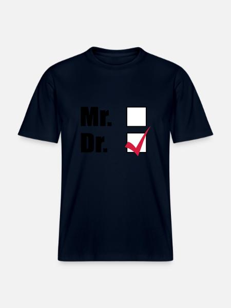 Doktortitel -  RELAXED FIT Unisex Organic T-Shirt - Navy