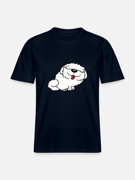 Bobtail drôle - T-shirt unisexe RELAXED FIT en coton bio - marine