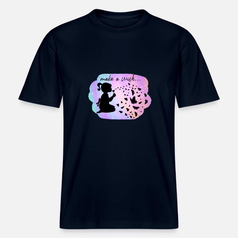Makeawish -  T-shirt unisexe RELAXED FIT en coton bio - marine