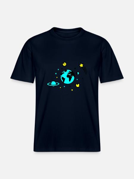 Universe 02 - RELAXED FIT Unisex Organic T-Shirt - french navy