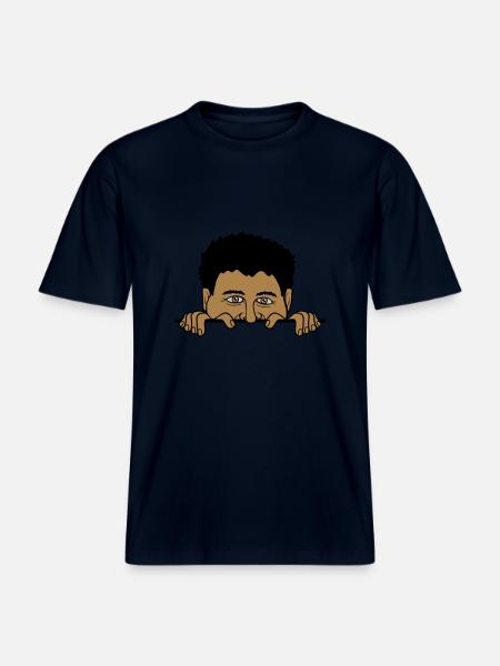 Mann hinter Mauer - RELAXED FIT Unisex Organic T-Shirt - Navy