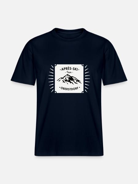 Après-Ski Oberstdorf - RELAXED FIT Unisex Organic T-Shirt - Navy