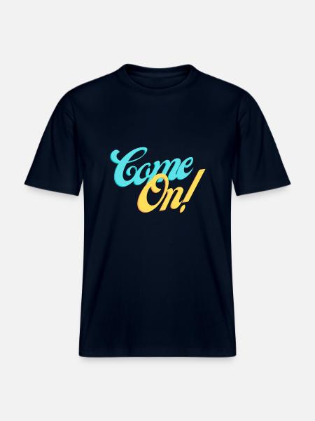 Kom nu! Kom nu med os! -  Økologisk unisex T-shirt RELAXED FIT - navy
