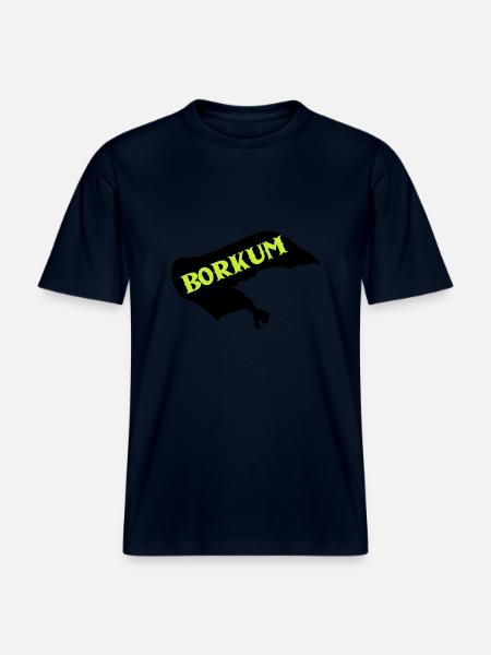 Borkum Island -  RELAXED FIT Unisex Organic T-Shirt - french navy