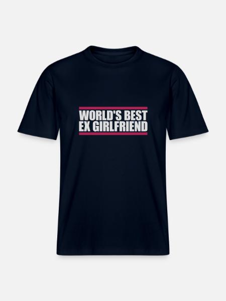 World's Best Ex Girlfriend - RELAXED FIT Unisex Organic T-Shirt - french navy