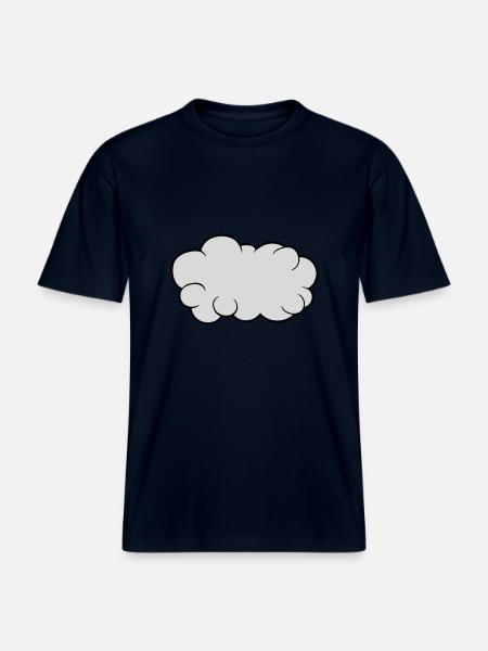 Cloud Cartoon Design -  RELAXED FIT Unisex Organic T-Shirt - french navy