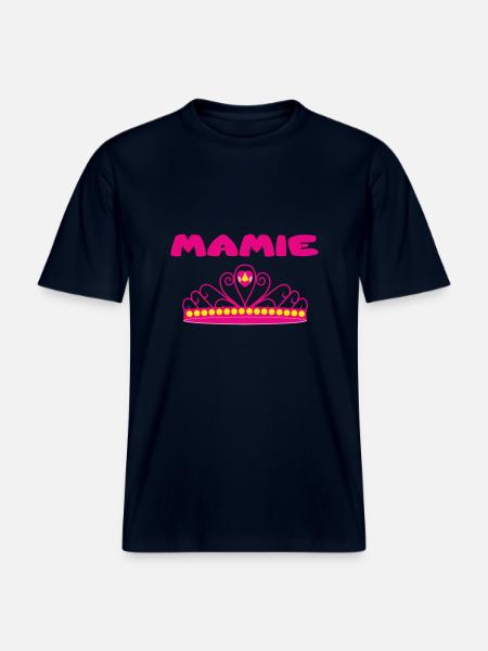 MAMIE - T-shirt unisexe RELAXED FIT en coton bio - marine