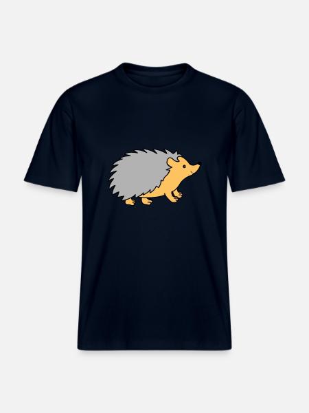 Bande dessinée hérisson -  T-shirt unisexe RELAXED FIT en coton bio - marine