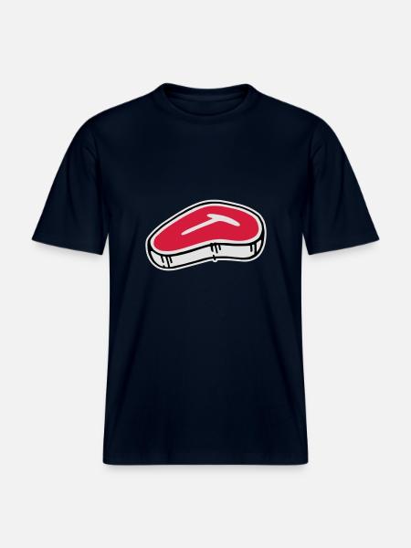 T-Bone Steak -  RELAXED FIT Unisex Organic T-Shirt - french navy