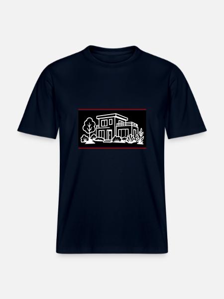 House Villa Property - RELAXED FIT Unisex Organic T-Shirt - french navy