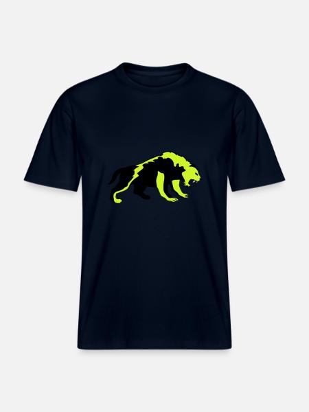 tiger 02 -  RELAXED FIT Unisex Organic T-Shirt - Navy